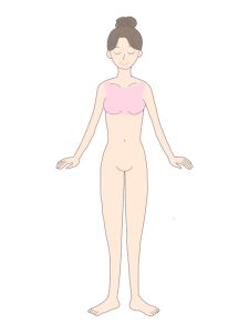 女性胸脱毛