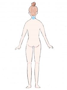 女性襟足脱毛