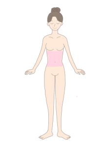 女性お腹脱毛
