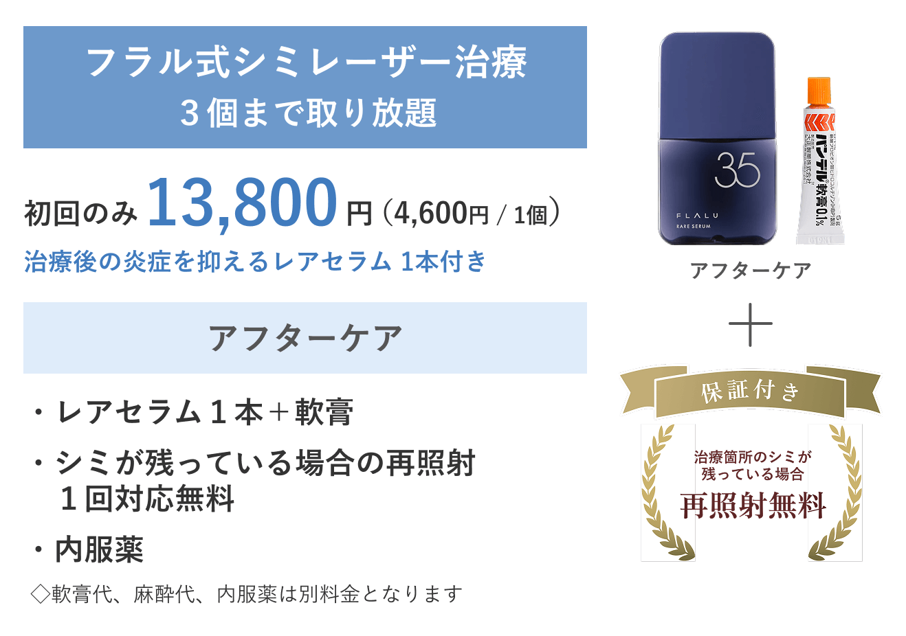 シミ取りレーザー3・5・10（3個・5個・10個まで取り放題） - 秋田市の