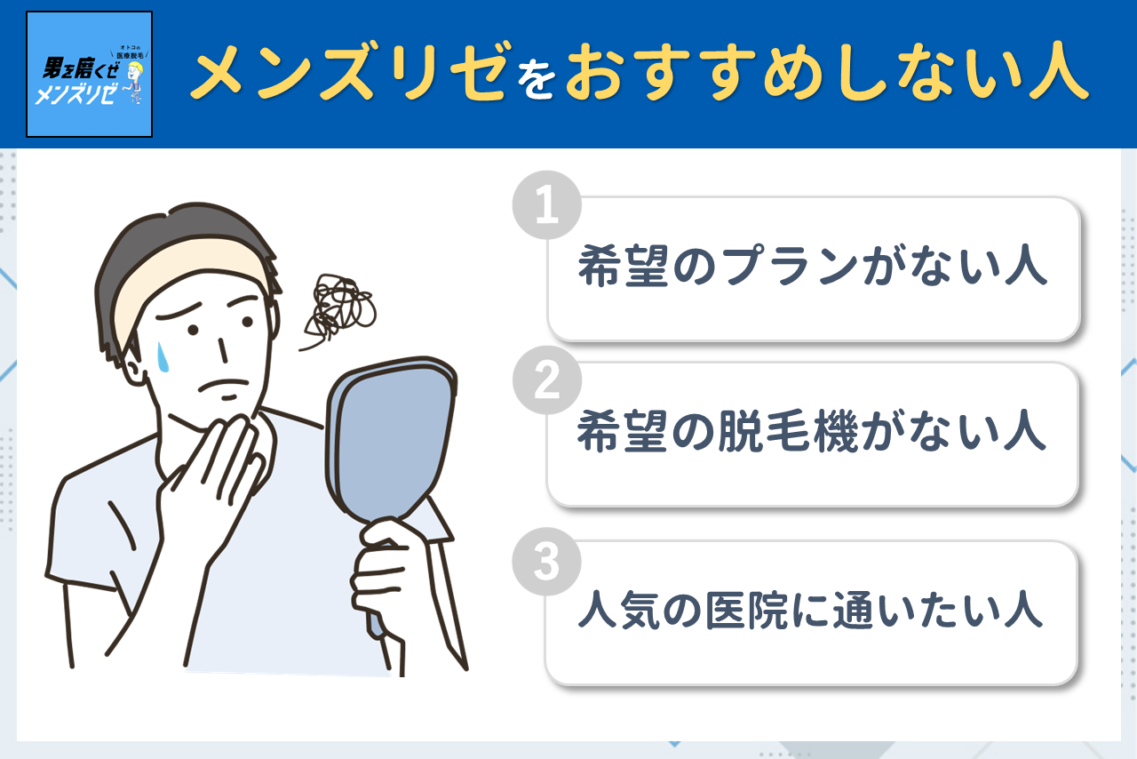 メンズリゼをおすすめできない人