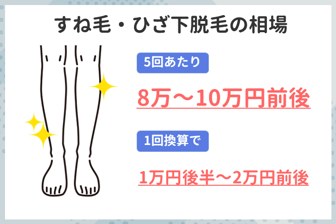 すね毛脱毛の相場