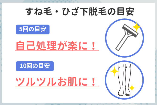 すね毛脱毛の回数