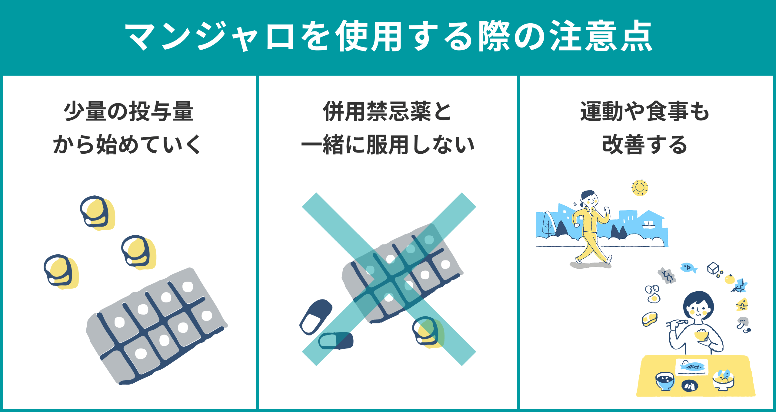 マンジャロを服用する際の注意点