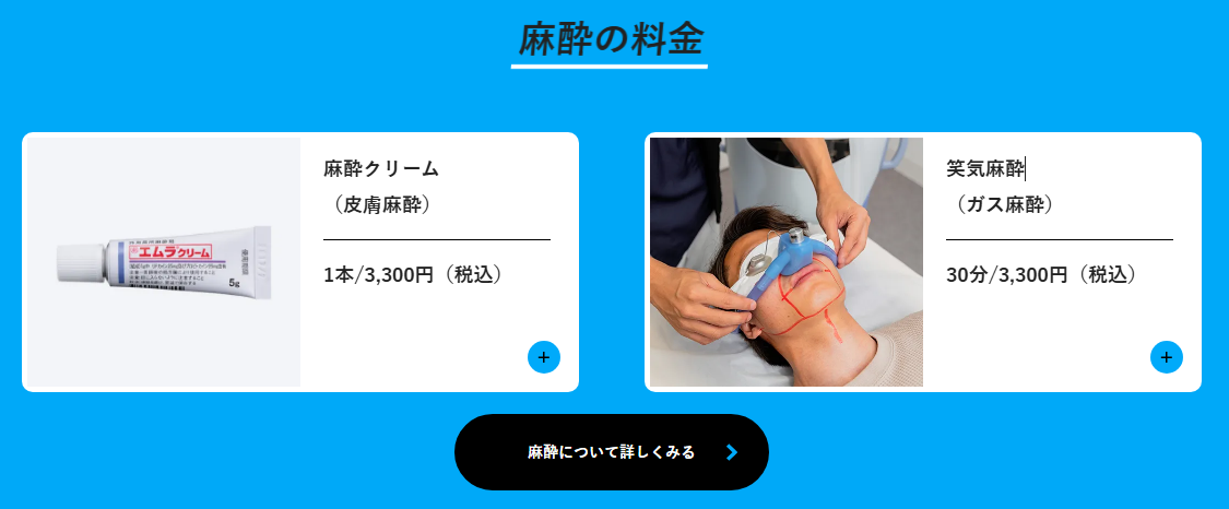 メンズリゼ特徴麻酔