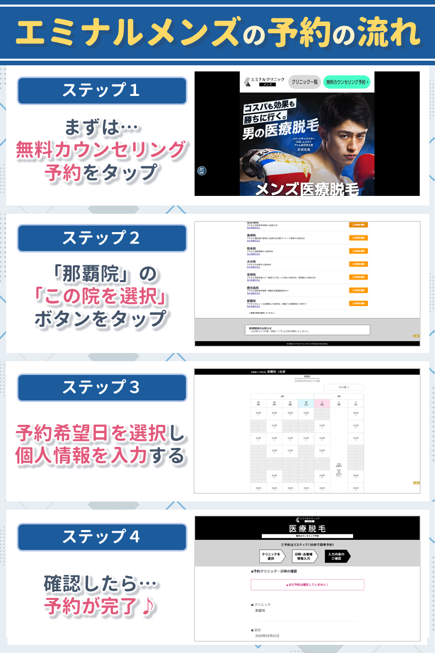 エミナルクリニックメンズ予約