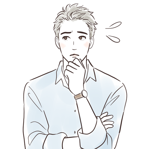 吹き出しの男性アイコン