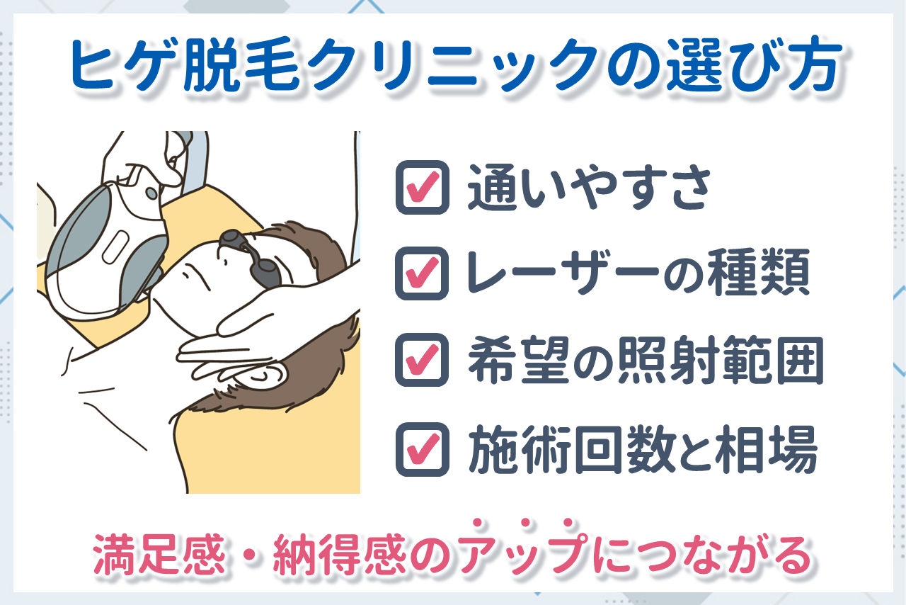 メンズヒゲ脱毛の選び方