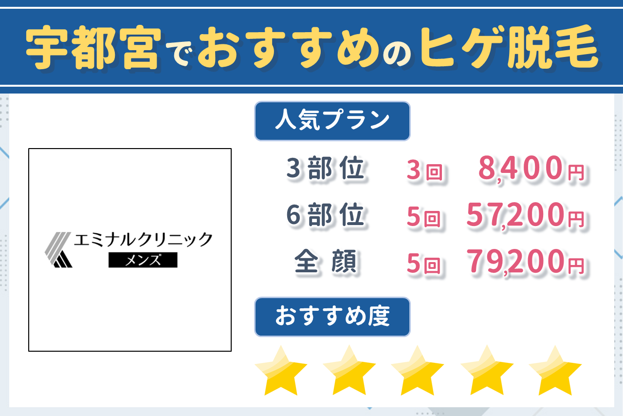 【編集部ピックアップ】宇都宮のおすすめヒゲクリニック
